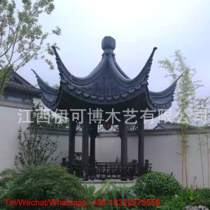 outdoor wood Gazebooutdoor wood pavilion landscape villawooden Gazebo leisure wooden pavilionChinese traditional wood frame pavilionhexagonal arbour wooden pagoda & kiosk