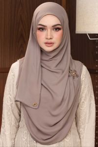 Hijabs and Such Lady Warda Crochet instant shawl premium korean chiffon by Mootiara