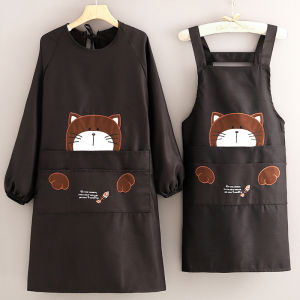 MONLEYTA | Long Sleeve Apron Kitchen Special Waterproof Oil Resistant Womens New 2025 Beautiful Fashion Home And Outdoor Popular Coat