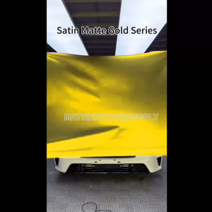 SATIN MATTE GOLD CAR STICKER(152CM-Custom) pelekat full body wrapping Stickers stiker kereta kelabu vinyl wrap film