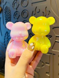 Violent Bear Decoration Small Size Colorful Electroplating Bear Figurine Garage Kits Gift Office Desk Surface Panel Car Interior Decoration