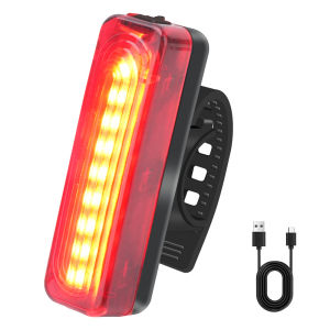 BORUiT Rear Bike Tail Light USB C Rechargeable Bicycle Tail Safety Warning Light Bicycle Light Easy to Install Bicycle Accessory
