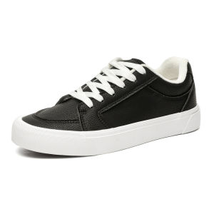 Mens Fall Breathable Retro Trendy Star Soft Leather Casual Board Shoes Comfortable All-Match Plain Color Rubber Outsole