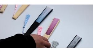 Chinese Style Silk Folding Fan Silk Willow Leaves Fan Vintage Pocket Hand Held Fan