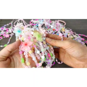 GANTUNGAN HP KOREA GANTUNGAN HANDPHONE 3D MUTIARA BUNGA PHONE STRAP