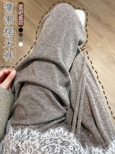 กางเกงขายาวทรงหลวมเอวสูงผ้ากำมะหยี่สีน้ำตาลสำหรับผู้หญิง ฤดูใบไม้ผลิและฤดูใบไม้ร่วง กางเกงขายาวทรงหลวมแบบลำลองสำหรับผู้หญิง