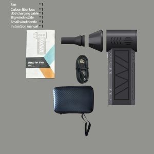 2024 Mini Turbo Jet Fan 200000RPM Brushless Motor Adjustable Wind Speed Handheld Duct Fan 52M/S Turbo Fan with Power Display