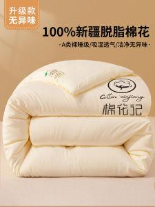 Thickened Class a Cotton Quilt Durable Warmth Dormitory Double Bed Cotton Filling Autumn Winter Spring Seasonal Use