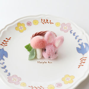 Cute Rabbit Felt Hair Ties for Women Sweet Style Hair Bands Hair Accessories No Damage to Hair Tail Hair Bands Hair Ropes