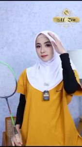 Al-zea Marsha Size S Hijab Instan Bergo Jersey Jilbab Sport Kerudung Premium