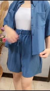 Ami Collection - Setelan 2IN1 Kemeja + Celana Pendek / Setelan Kekinian / Setelan Kemeja / Set Wanita / Set OOTD / One Set