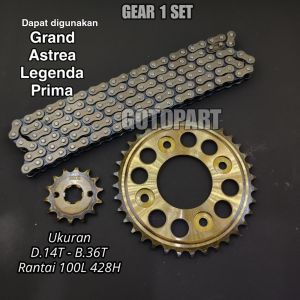 Gear gir set Grand Astrea Legenda Prima gearset girset gigi tarik rantai roda model sss Grand