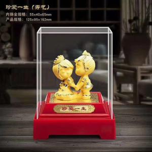 Creative Velour Sand Gold Figurine Wedding Gift New Couple Memorial Jewelry Store Wedding Celebration Decoration Accessories