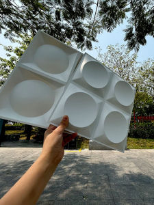 3D Stereo Relief Decorative Wall Panel Modern Minimalist Style Office Company Design Image Wall Background Front Desk PVC Material