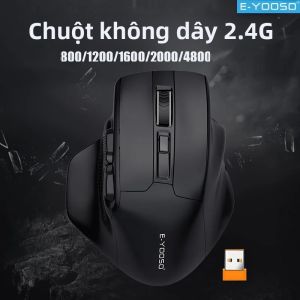 Chuột Không Dây E-YOOSO X-31 2.4G Độ Phân Giải 4800DPI Chip PAW3212 Dùng Cho Nhà Văn Phòng Và Chơi Game Có Chức Năng Tự Động Ngủ Tiết Kiệm Năng Lượng & Cảnh Báo Pin Yếu