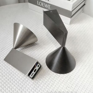 Italian Minimalist aluminum conical geometric bedside wall lamp warm wall lamp for living room dining room corridor and hallway