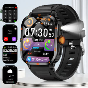 2025 NEW Military Smartwatch 2.01HD Screen for Android/IOS Bluetooth Call Waterproof Outdoor Sports Fitness Smart Watch Men