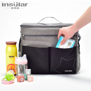 INSULAR Diaper Bags Baby Stroller Organizer Bag Shoulder/Tote Maternity Nappy Bag Adjustable
