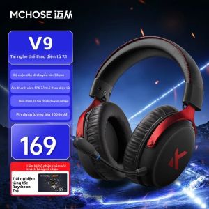 Tai Nghe Thể Thao Điện Tử MCHOSE V9 Pro Bluetooth 5.0 Không Dây Với 3 Chế Độ Micrô Trình Điều Khiển Động Lớn 53mm - Mũ Đội Đầu Chơi Game