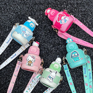 ZEEMIN Halloween Christmas Sanrio Kawaii Hello Kitty Childrens Thermos Cup My Melody Cinnamoroll Anime Cartoon Exquisite Students Portable Straw Water Cup