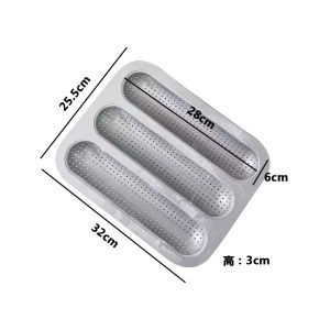 Non-Stick Baking Tray French Bread Long Strip Oven Use Household Nozzle Design Manual Unmoldable Baking Tools Kitchen Utensils