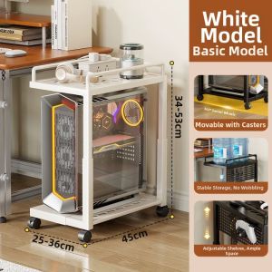 evesigar | Movable Computer Host Stand for Office and Home with Wheels