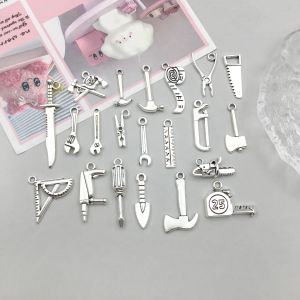 10pcs Ancient silver zinc alloy tool set Pendant universal accessory suitable for DIY various jewelry making necklaces bracelet
