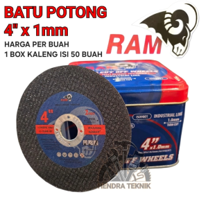 BATU GRINDA POTONG BESI BAJA STAINLESS 4 X 1 RAM MATA POTONG 4 INCH RESIN BONDED