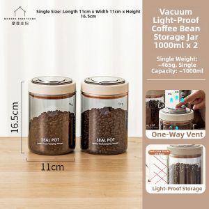 MODERN SWEETHOME | Airtight Vacuum Storage Glass Jar Food Grade