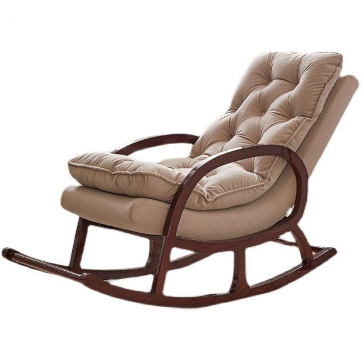 Asian Style Rocking Chair New Chinese Style Solid Wood Rocking Chair Recliner Adult Lazy Sofa ...