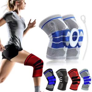 1PC Sports Knee Support Pad High Compression Silicone Padded Knee Support Sleeve Brace kneepad
