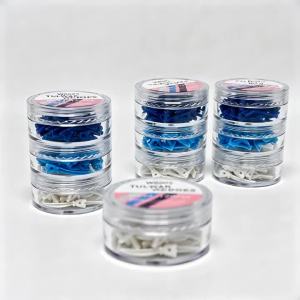 PIORPOY Disposable Dental Tulwar Plastic Wedges Sectional Matrix System 40Pcs/Box S/M/L with Hole Wedge Dentistry Materials