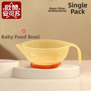 OUZANANKESU | Baby Feeding Set for Newborns and Infants Silicone Bowl Spoon