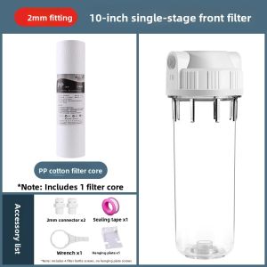 「China Plug」JINXIANQUAN | 10 Inch Transparent Filter Bottle with PP Cotton Pre-Filter