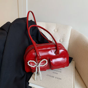 กระเป๋าสะพายไหล่ผู้หญิงแบบลำลองสไตล์เกาหลี ปิดด้วยซิป ทรงสี่เหลี่ยม กระเป๋าใต้วงแขน ลายผีเสื้อ กระเป๋าสะพายไหล่แบบอเนกประสงค์