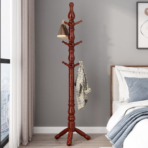Solid Wood Floor Bedroom Coat Rack New Chinese Style Living Room Simple Floor Clothes Hanger Simple Modern Household Hangers