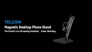 ขาตั้ง TELESIN Magnetic Desktop Phone Stand โทรศัพท์ Quick Release Stand Holder ขาตั้งอลูมิเนียมโทรศัพท์สําหรับ iphone android