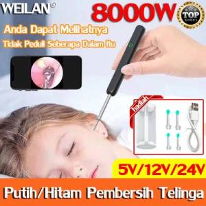 [paling nyaman] WEILAN Pembersih telinga 800000 piksel Koneksi bluetooth nirkabel Tidak peduli seberapa dalam Anda bisa tetap melihat IPX5 tahan air Ear spoon Korek kuping LED Earpick led Korek telinga alat Korek kuping lampu led