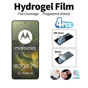 4pcs HD Matte Soft Hydrogel Film for Motorola Moto Edge 70 60 Stylus 50 Fusion/Pro/Ultra/Neo Screen Protector Fingerprint-unlock