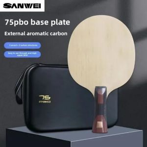 SANWEI  Original SUPER 75 PBO Carbon Table Tennis Blade with Premium Racket Case Golden 75 PRO GOLD Ping Pong Bat Paddle