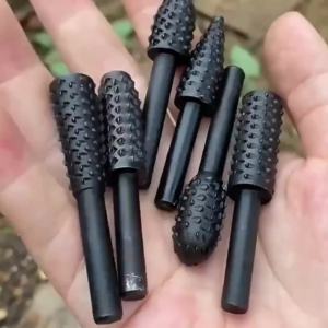 10Pcs Rotary Burr Rasp Set Wood Carving File Rasp Drill Bits 1/4 Hex Shank Rotary Rasp File Set Fit for DIY Woodworking Wood P