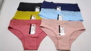 CELANA DALAM WANITA - CD PREMIUM BAHAN 95% KATUN LEMBUT WARNA SOFT FULL RENDA PINGGANG 89693
