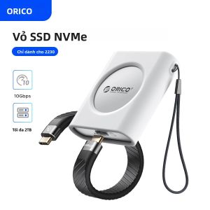 Vỏ Ổ Cứng SSD NVMe M.2 2230 ORICO USB C 3.2 Gen 2 10Gbps Chất Liệu Nhôm Bộ Chuyển Đổi Ngoài Cho iPhone 15/16 Pro iPad - PCIe Sang USB-C