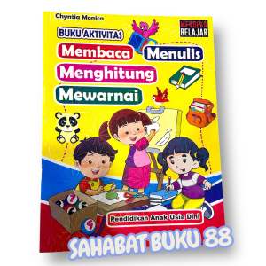 Buku Aktivitas Anak Membaca Menulis Menghitung Mewarnai Kurikulum Merdeka Belajar PAUD TK Full Colour