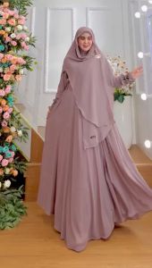 BISA COD One Set Gamis Syari Kode CAHANA Bahan Ceruty Babydoll Premium By Ory AjeZas Collection