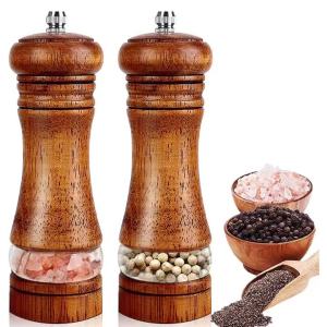 Manual Pepper Grinder Wooden Salt And Pepper Mills Multi-purpose Spice Tool Solid Wood Spices Grinder For Home Kitchen Household