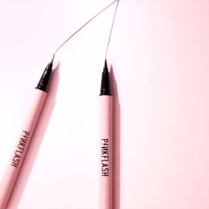 ❤️Ruby & Laura❤️PINKFLASH OhMyLineWaterproof Easy Eyeliner Oh My Line Waterproof Liquid Eyeliner Long Wear Quick Dry Smudge-proof Anti-transfer Anti Air Eye Liner Hitam & Coklat