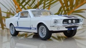Diecast Mobil Mainan Miniatur 1967 Shelby GT-500 Balap Classic Miniature Die Cast Model 1:38 Souvenir Kado Pajangan