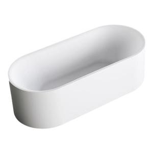 Space-Saving Acrylic Oval Deep Soak Adult Bathtub