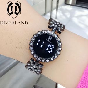 COD-JAM TANGAN WANITA EDISI TERBARU / JAM TANGAN WANITA TOUCH SCREEN / JAM TANGAN WANITA ORIGINAL / JAM TANGAN WANITA DIVERLAND DIGITAL LED TUOCH SCREEN FULL DAIMOND